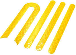 Xiaomi Mi Electric Scooter 1S / Pegatina reflectante embellecedor amarillo delantero (Set 4 unidades) compatible