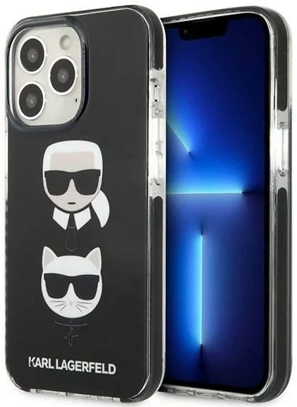 Carcasa rígida Karl Lagerfeld  para iPhone 13 Pro y 13 de 6,1 pulgadas, color Negro
- KLHCP13LTPE2TK