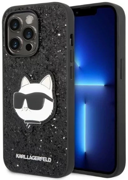 Carcasa rígida Karl Lagerfeld Iphone 14 pro 6.1" color Negro - KLHCP14LG2CPK