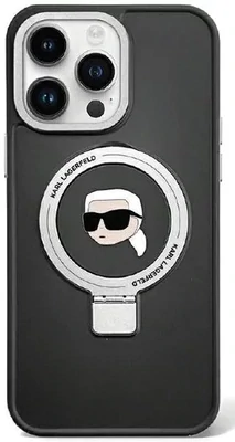 Carcasa Karl Lagerfeld para iPhone 15 Pro de 6,1 pulgadas, color Negro - KLHMP15LHMRSKHK