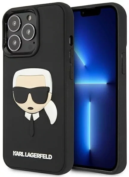 Carcasa Karl Lagerfeld para iPhone 13 Pro y 13 de 6,1", Color Negro