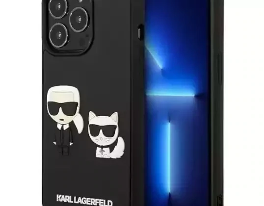 Carcasa rígida Karl Lagerfeld para iPhone 13 Pro y 13 de 6,1", color negro