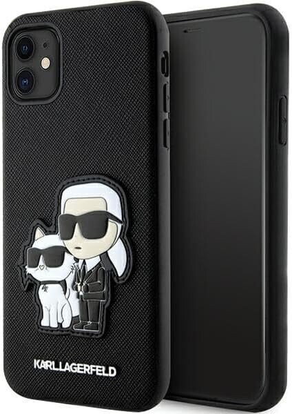 Carcasa rígida Karl Lagerfeld para iPhone 11 / Xr de 6,1", color negro