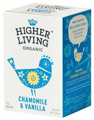 Chamomile & Vanilla Enveloped Tea شاي البابونج والفانيليا (Box) - Higher Living Organic