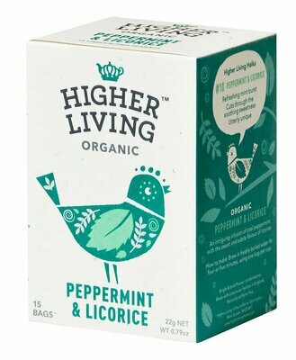 Peppermint & Licorice Tea شاي النعناع وعرق السوس (Box) - Higher Living Organic