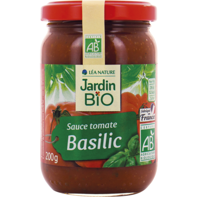 Sauce Tomate Au Basilic Bio صلصة طماطم بالريحان (Jar) - Jardin Bio