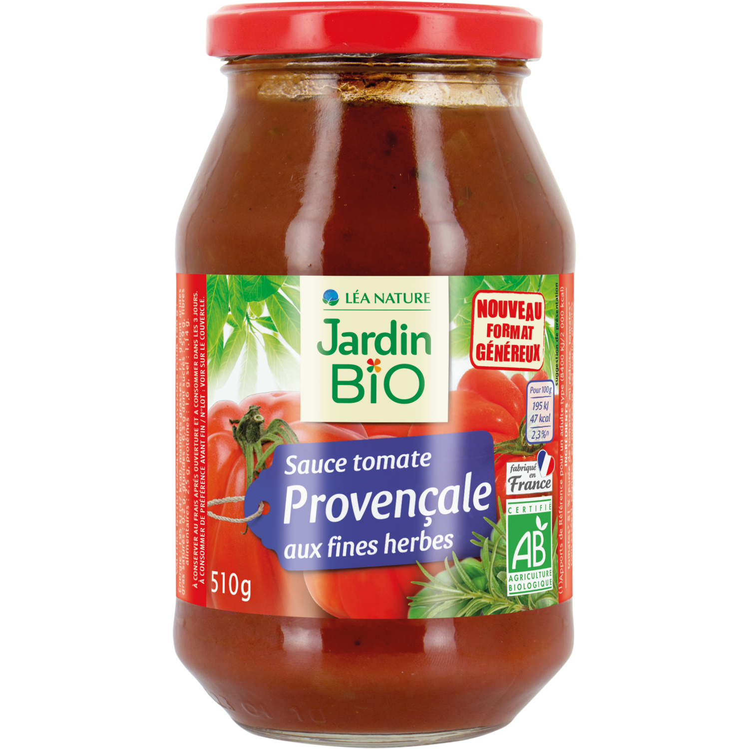 Sauce Tomate Provencale Bio صلصة طماطم بروفنسال عضوية (Jar) - Jardin Bio