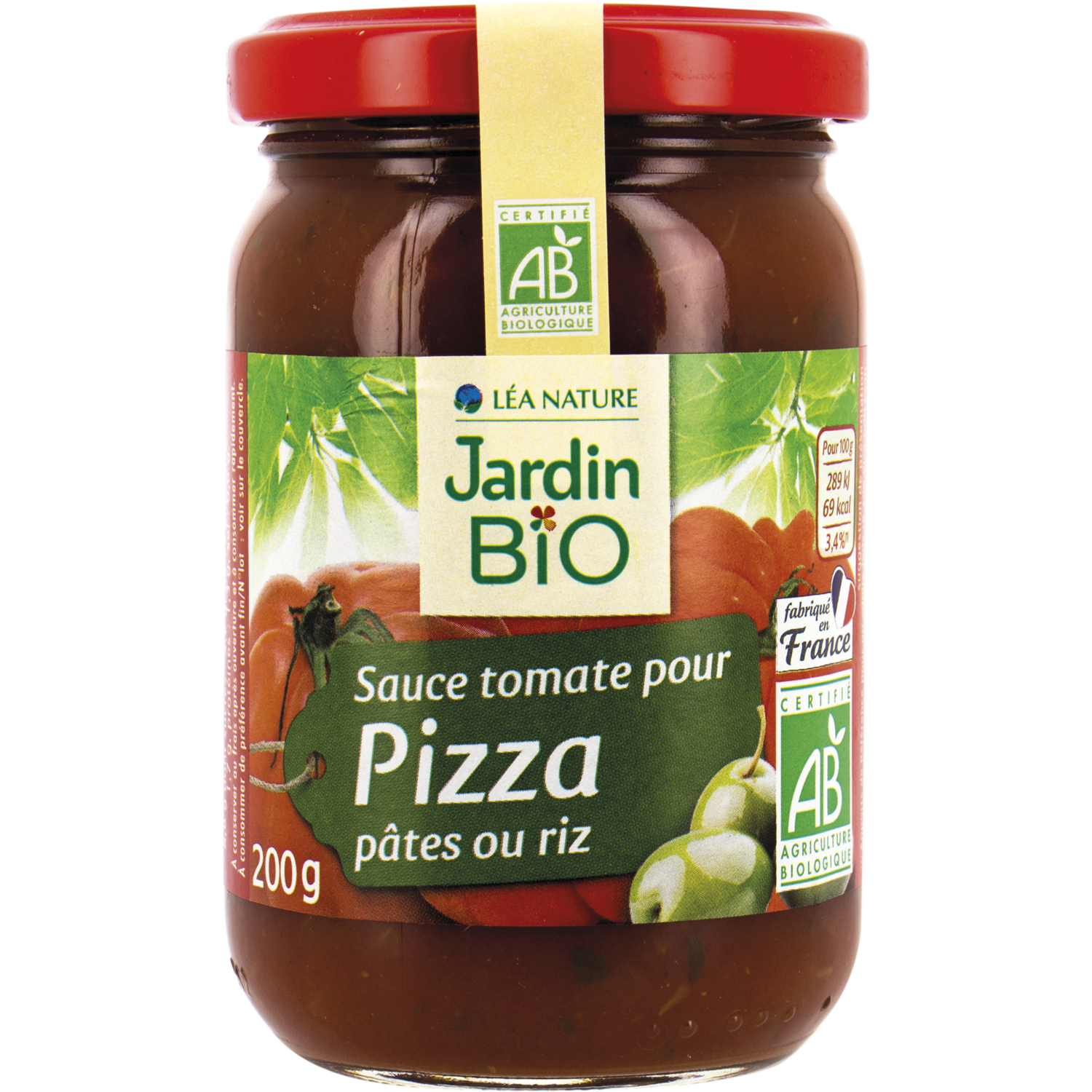 Sauce Tomate Pates, Riz & Pizza Bio صلصة طماطم مكرونة أرز وبيتزا (Jar) - Jardin Bio