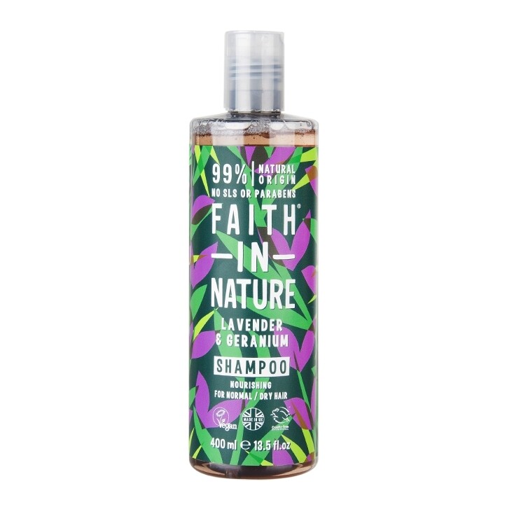 Shampoo Lavender and Geranium (Bottle) - Faith in Nature