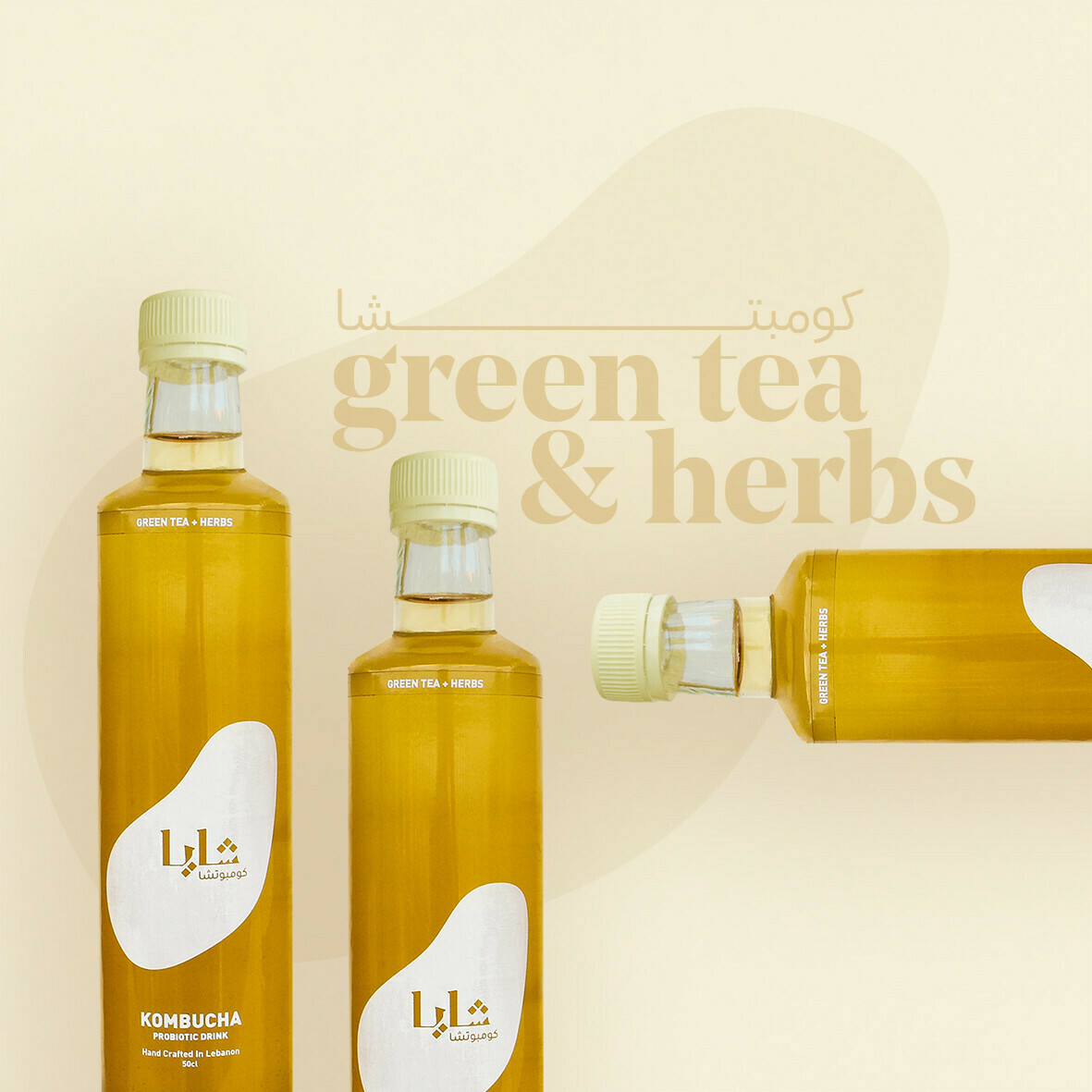 Kombucha Green Tea and Herbs (Bottle) - Shaya