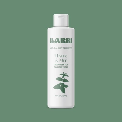 Shampoo Dry Natural Thyme and Mint (Bottle) - Barri