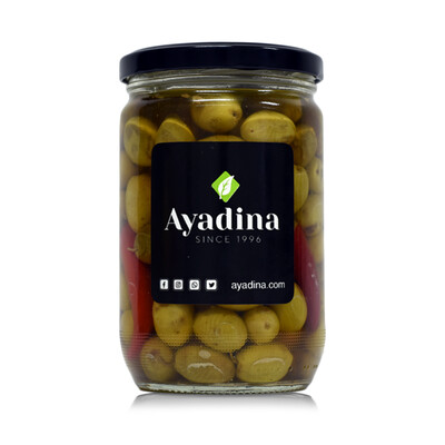 Olives Green with Chili (Jar) - Ayadina
