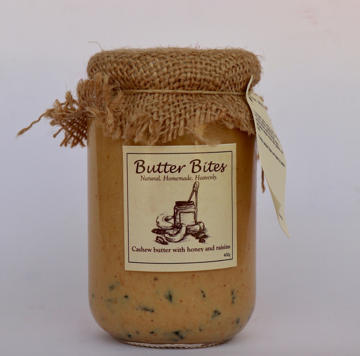 Cashew Butter with Honey and Raisins (Jar) - Butter Bites
