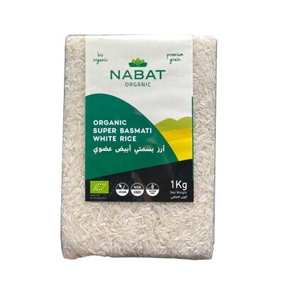 Rice White Super Basmati Organic (Bag) - Nabat