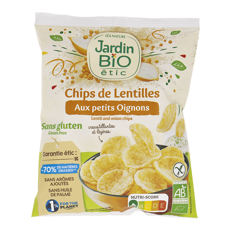 Chips De Lentilles Aux Petits Oignons Sans Gluten (Bag) - Jardin Bio