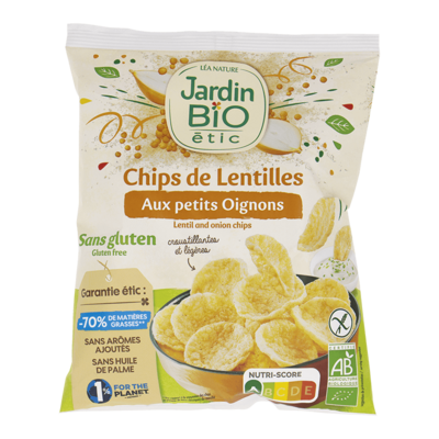 Chips De Lentilles Aux Petits Oignons Sans Gluten (Bag) - Jardin Bio