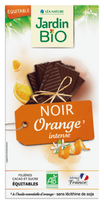 Chocolat Noir Orange (Bar) - Jardin Bio