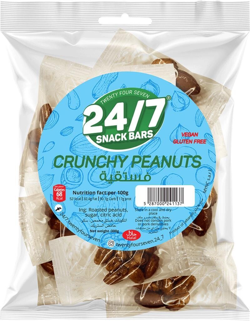 Crunchy Peanuts Stevia (Bag) - 24/7