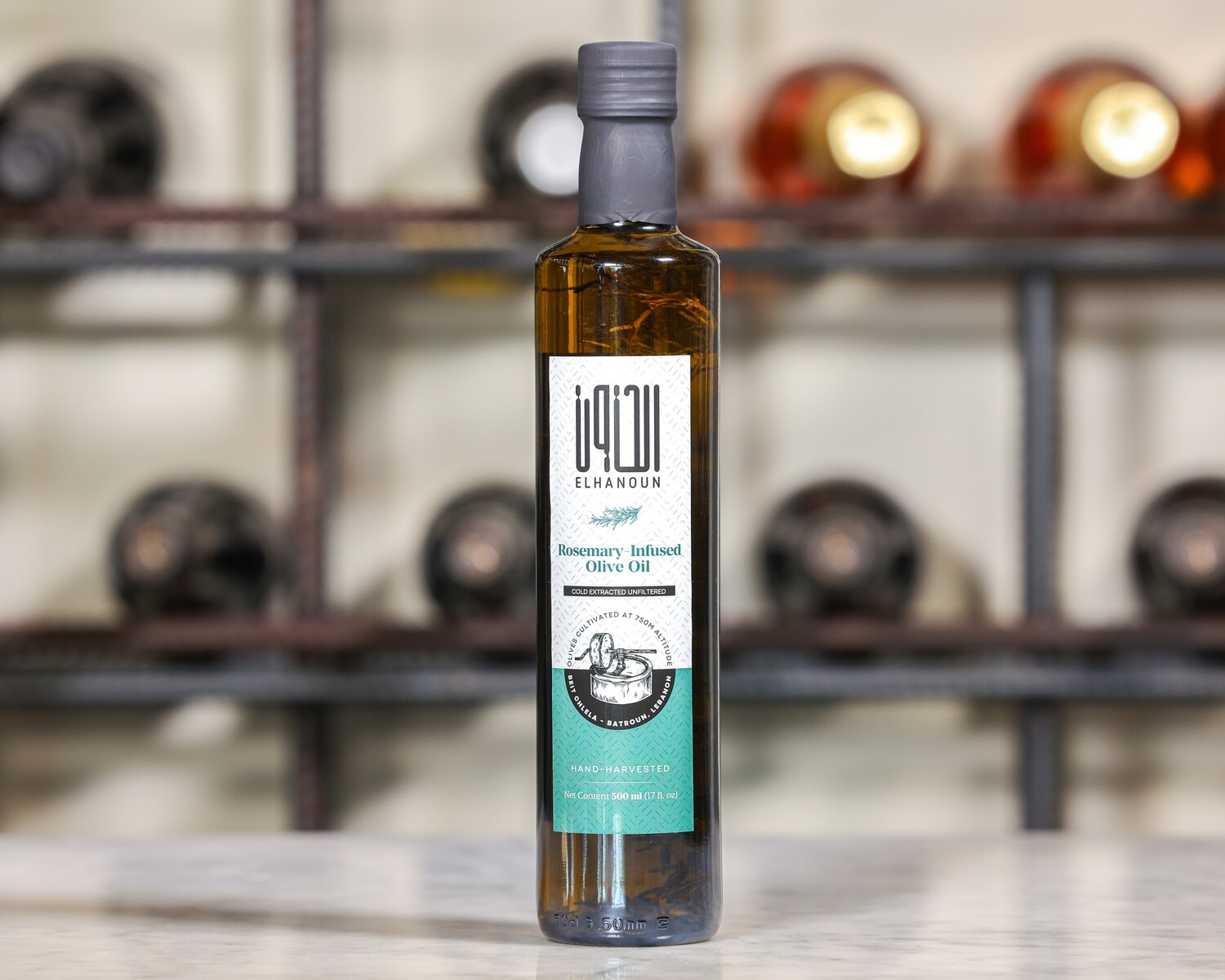 Olive Oil Infused Rosemary (Bottle) - El Hanoun