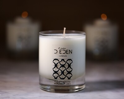 Candle Scented Rose & Geranium (Piece) - Jardins D'EDEN