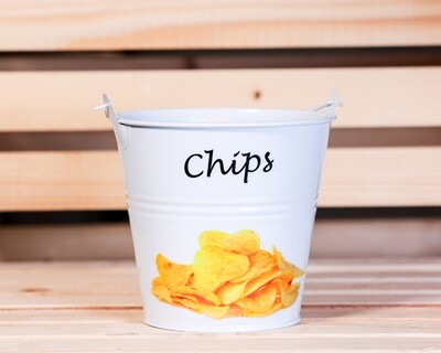 Bucket Chips with Glass (Pcs) - Café Olé Bucket Chips with Glass (Pcs) - Café Olé