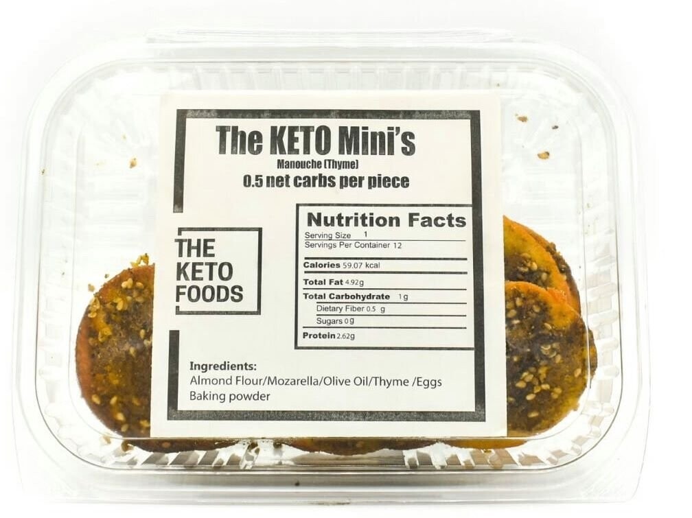 Manouche Thyme Mini (Pack) - The Keto Foods
