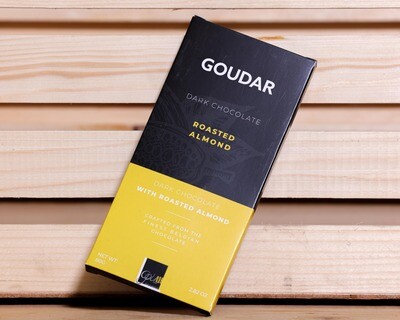 Chocolate Dark Almond Plain (Bar) - GOUDAR