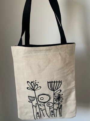 Tote Bag Status Flowers Multi (Pcs) - Artisanat De Binti