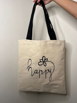 Tote Bag Happy Flower (Pcs) - Artisanat De Binti