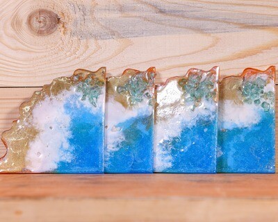 Coasters Resin Wave Blue (Pcs) - Atelier de Joelle