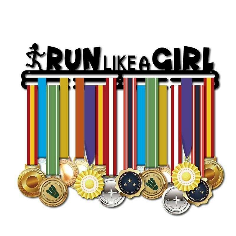 Medaillenhalter Laufen "Run like a girl"