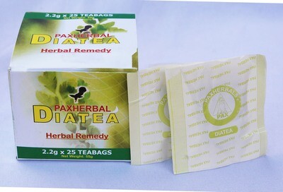 Paxherbal Diatea for Diabetes & High Cholesterol
(2.2g x 25 Tea Bags)