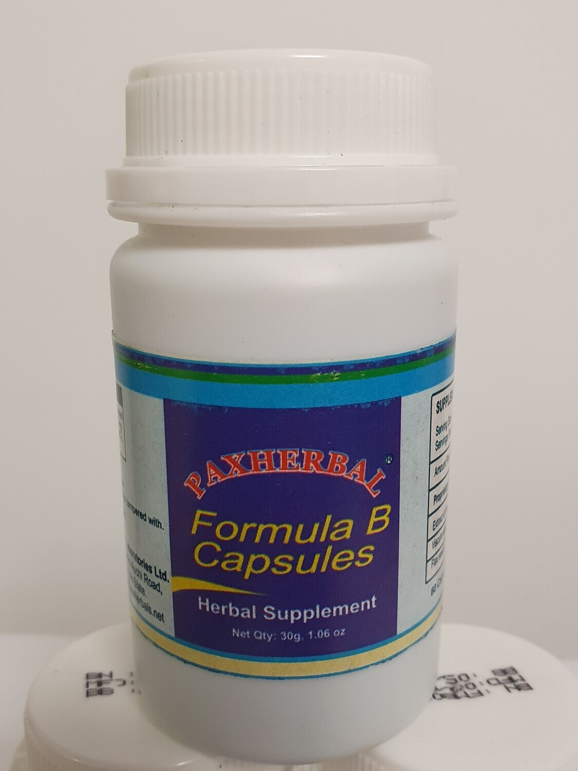 Paxherbal Formula B Capsules- high blood pressure.
