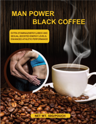 MAN POWER  BLACK COFFEE--14 sachets X 3.5g-Halal