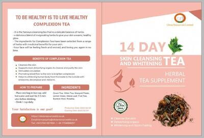 14 Day SKIN CLEANSING AND WHITENING TEA