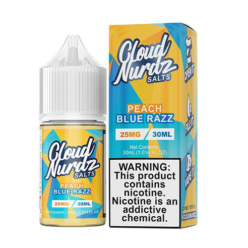 Cloud Nurdz Salt Peach Blue Razz 25mg 30ml