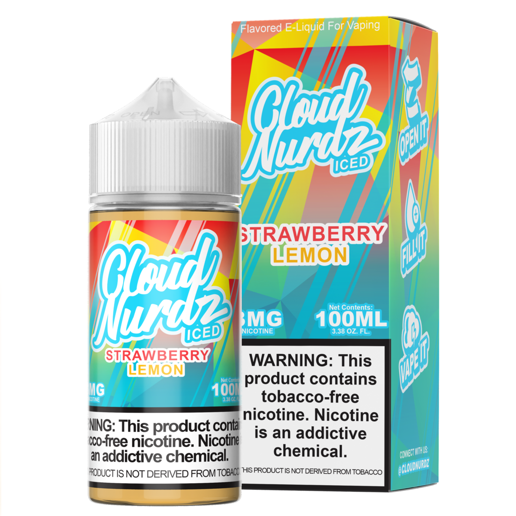 Cloud Nurdz Iced Iced Strawberry Lemon 6mg 100ml