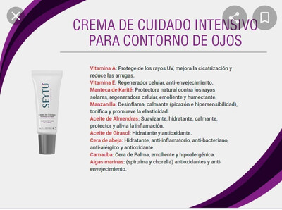 Crema de cuidado intensivo para contorno de ojos