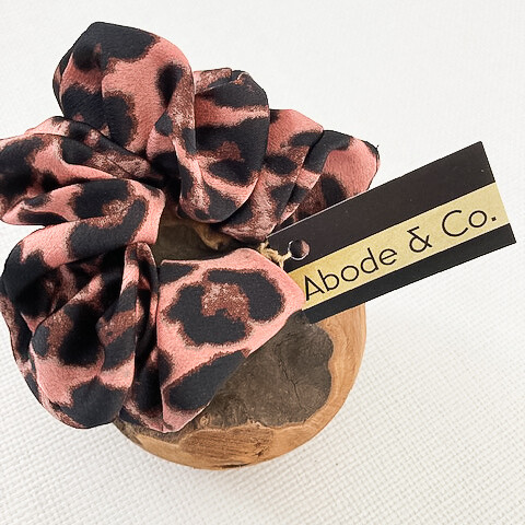 Blush Tone Animal Print Scrunchie