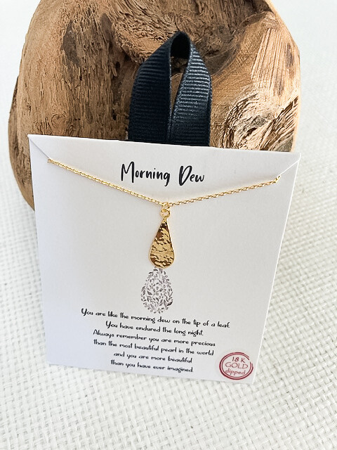 18K Gold Mourning Dew Necklace