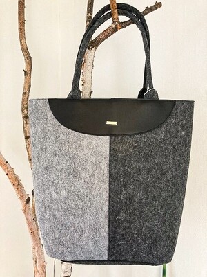 Felted Color Block Tote