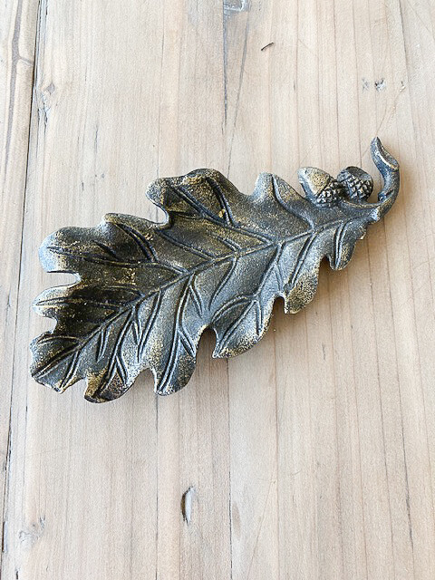 Bronzed Iron Leaf Tray