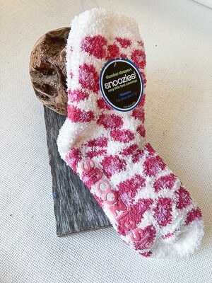 Pink Leopard Print Slipper Sock