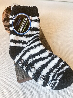 Zebra Print Slipper Sock