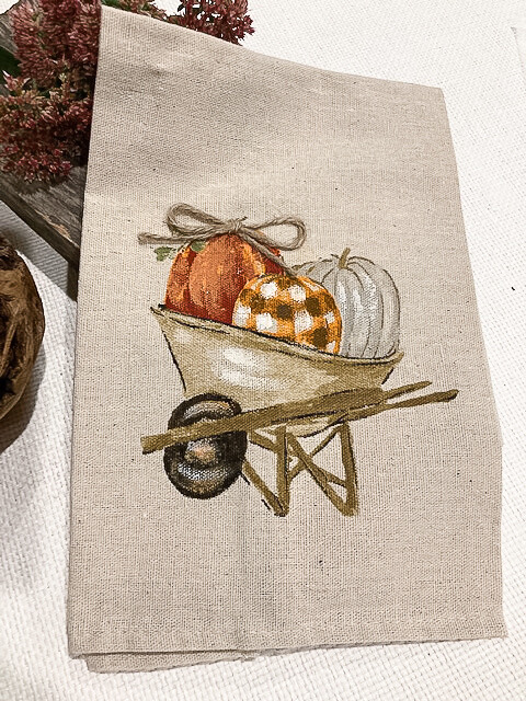 Wheel barrow & Pumpkin Towel