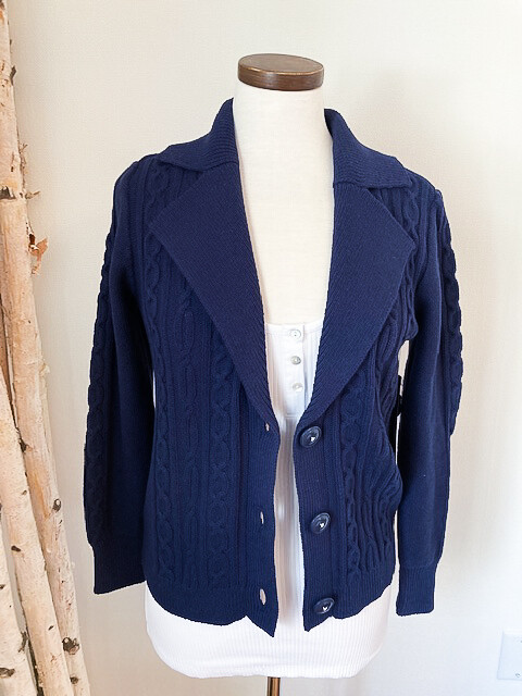 Tribal Navy Anchor Cardigan