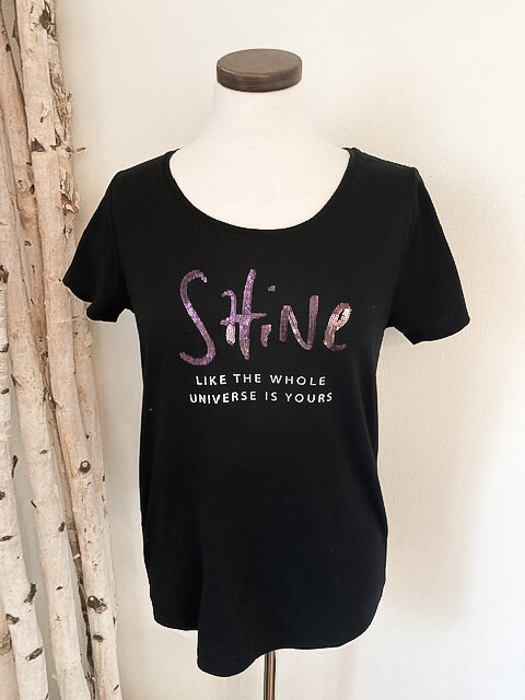 ESQUALO Shine T-Shirt in Black