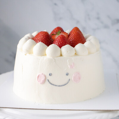 Strawberry Smiley Cake