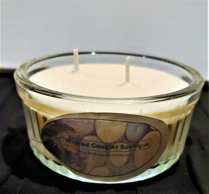 6.5 Oz Soy Candle in Clear Baking Dish
