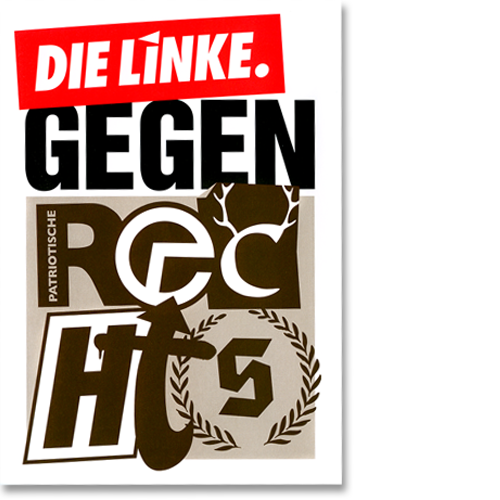 Plakat &quot;Gegen Rechts&quot;